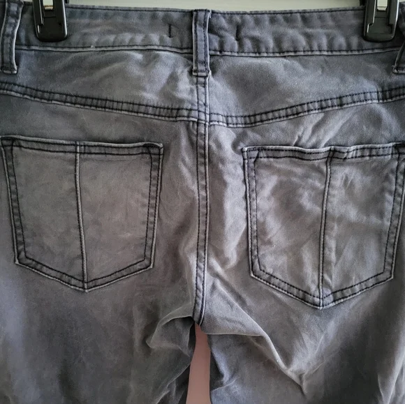 Free People Gray Velvet feel Back Zip Pants size 27 - Picture 3 of 6